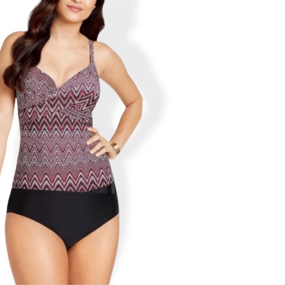 Island Escape Bust Enhancer, Tummy Thinner 2-Piece Tankini